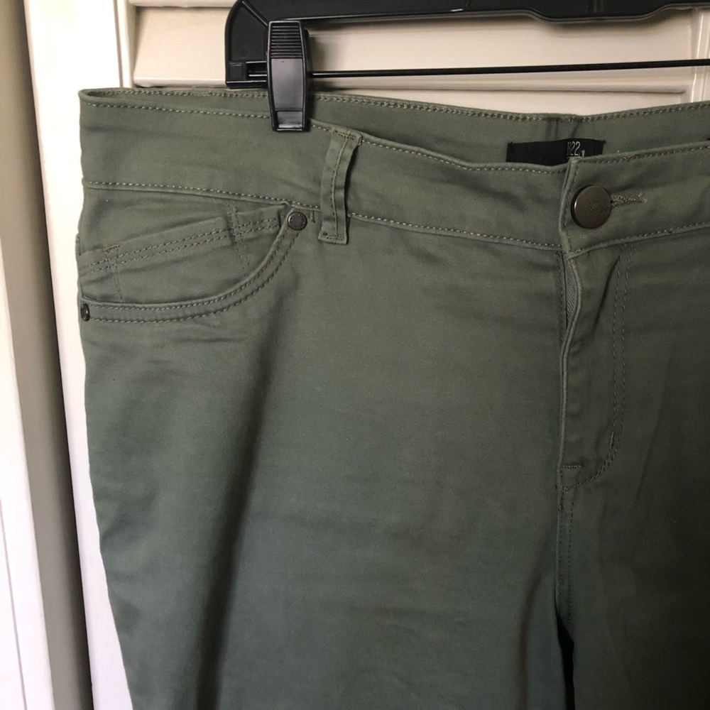 1822 Denim Size 16 Olive Green Pant